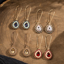Load image into Gallery viewer, Vintage Ehtnic Water Drop Earrings with Crystal Stone for Women