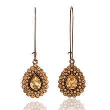 Load image into Gallery viewer, Vintage Ehtnic Water Drop Earrings with Crystal Stone for Women