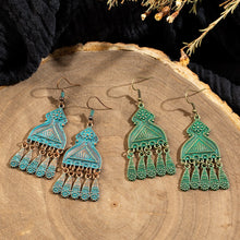 Load image into Gallery viewer, Antique Copper Bronze Bohemia Boho India Ethnic Dangle Drop Earrings for Women