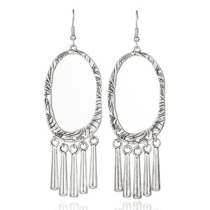 Multi Silver Ethnic Dangle Drop Earrings Hanging for Women