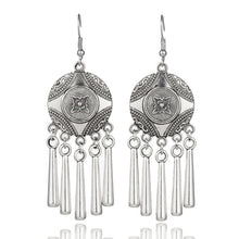 Load image into Gallery viewer, Multi Silver Ethnic Dangle Drop Earrings Hanging for Women